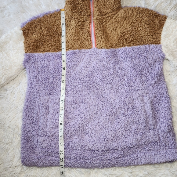 Gap Colorblock Sherpa Teddy 1/4 Zip Pullover Henley Sweater - Picture 7 of 10